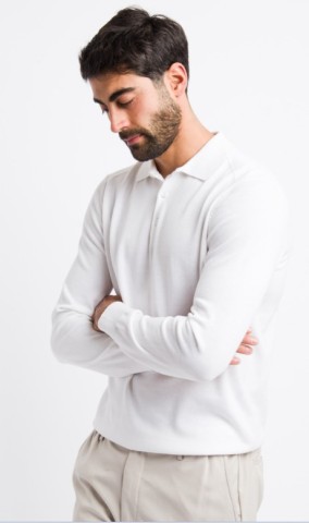 POLO COT.UN ML PC3018 BIANCO