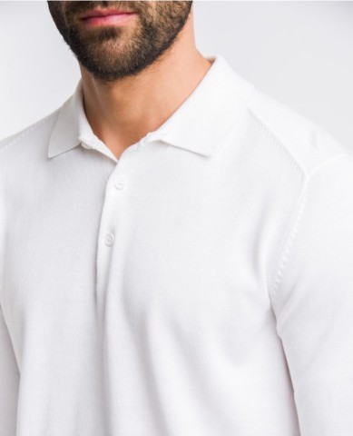 POLO COT.UN ML PC3018 BIANCO