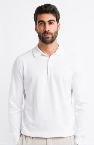POLO COT.UN ML PC3018 BIANCO