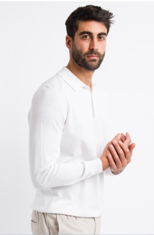 POLO COT.UN ML PC3018 BIANCO